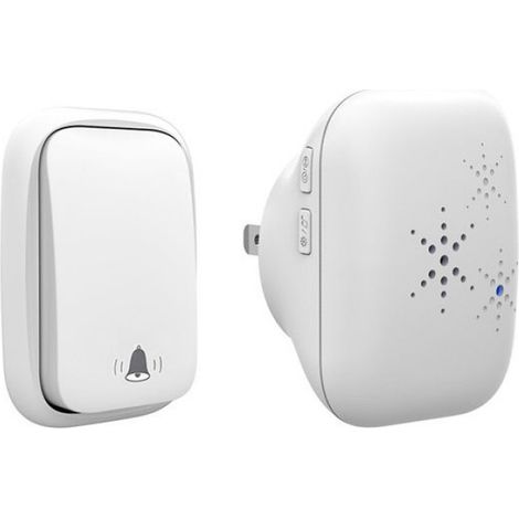 Sonnette Extérieure Sans Fil Sans Pile - Étanche IP65 - Pour Neige Pluie Humidité - Blanc ×1