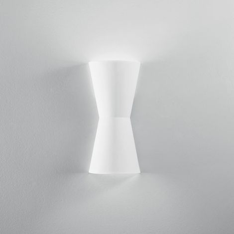 Moderne Wandlampe aus weißem, lackierbarem Gips Clepsydra