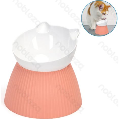 Gamelle surélevée pour chat en forme d'oreille, antidérapante, protège-cou