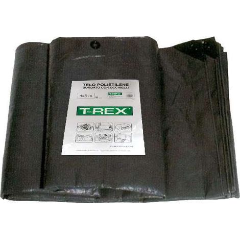 TELO OCCHIELLATO BORDATO CON ANGOLI RINFORZATI 100 GR. NORMALE - mt.3x5 - gr.100 al mq. - colore verde/blu