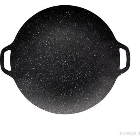 Poêle à Frire - Barbecue - Fonte - 30 cm - Antiadhésif - Facile à Nettoyer (1/4)