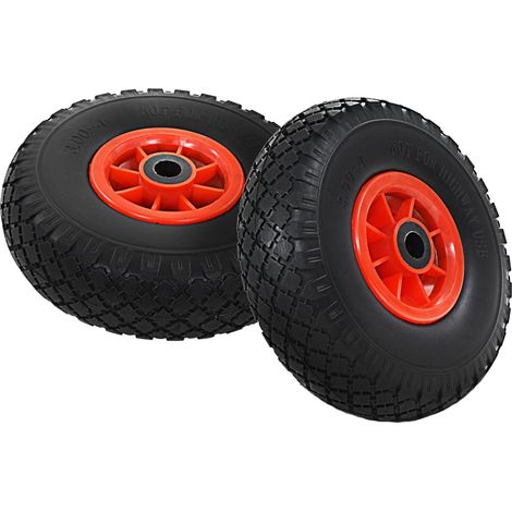 Roue de diable 4 pcs PU solide 3.00-4 (260 x 85 mm)