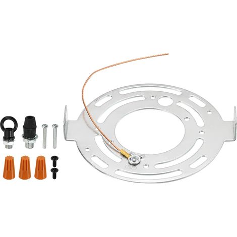 115mm Diameter Round Ceiling Light Plate Kit, 1 Set Pendant Light Lighting Fixture Mounting Console Steel Cross Bar Plate Hardware (1/5)