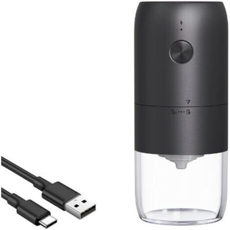 Macinacaffè elettrico, macinacaffè elettrico portatile, macinacaffè senza fili con più impostazioni di macinatura, spazzola per la pulizia inclusa, USB (1/4)