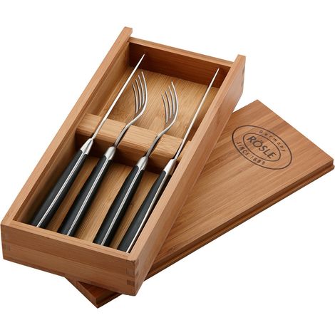 Roesle Couverts Steak Noir Ensemble Acier Inoxydable (1/4)