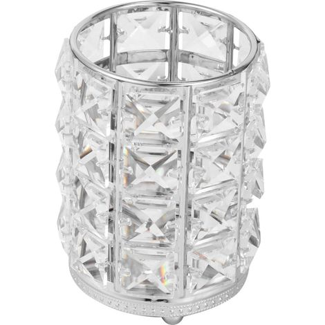 Hollow Silver Makeup or Brush Holder Easy to Clean Design (1/5)