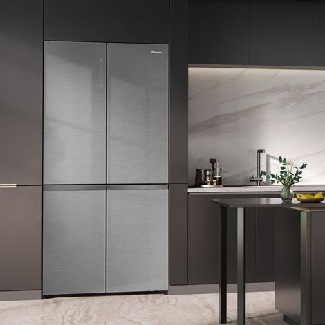 Hisense RQ768N4GVE. Posizionamento dell'apparecchio: Libera installazione, Design del prodotto: Multi porta, Colore del prodotto: Argento. Capacità netta totale: 591 L, Classe climatica: SN-ST, Cla...