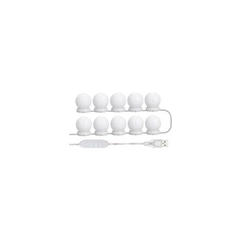 Diamant Ampoules miroir 3 couleurs 10 ampoules Modèle USB Modèle blanc (1/5)