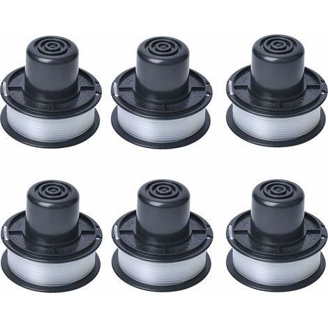 Bobina di filo compatibile con Black et Decker, tagliasiepi automatico GL250 / GL310 / GL360 / GL360SB con 6 m di filo, confezione da 6 (1/5)