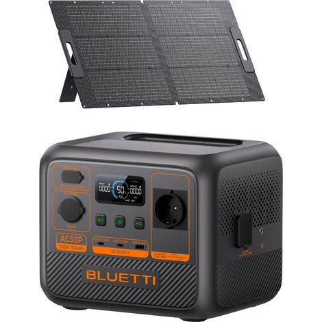 Kit station électrique BLUETTI AC50P avec panneau solaire 100 W