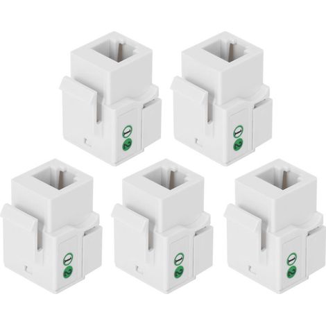 Lot 5 modules vocaux téléphoniques – Accessoire câblage réseau – Port unique RJ11 Cat 3 avec cache‑poussière (1/5)