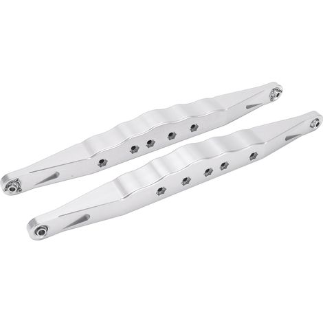 2 bras de suspension arrière inférieurs en alliage d'aluminium pour voiture tout-terrain radiocommandée LOSI SUPER BAJA REY 2.0 1/6 (argenté) (1/5)
