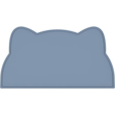 Tapis Gamelle Chat et Chien, Tapis Silicone Bol Antidérapant Tapis de Nourriture pour Animaux Imperméable (Bleu Pierre) (1/4)
