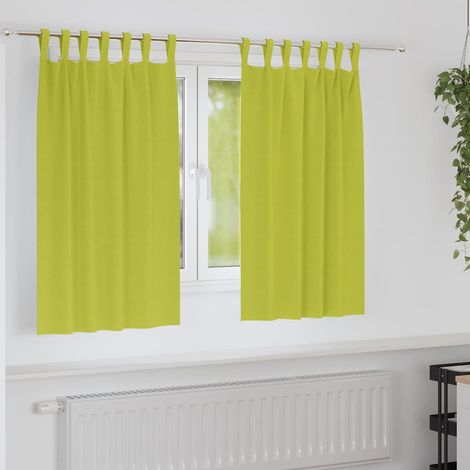 Verdunkelungs-Vorhänge mit Ringen 2 pcs Grün 140 x 140 cm