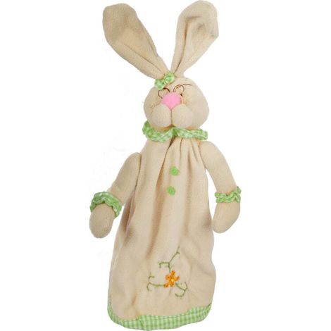 Coniglietto di peluche in piedi su un telescopio, 45 cm, verde (1/3)