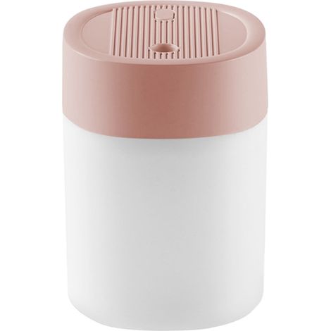 Mini humidificateur USB portable avec lumière, 200 ml, silencieux, à brume fraîche, idéal pour la chambre et le bureau, facile à nettoyer, rose. (1/5)
