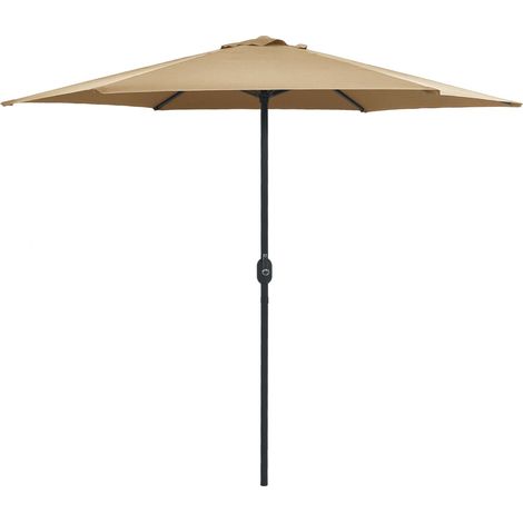 Garden Parasol with Aluminium Pole 270x246 cm Taupe vidaXL