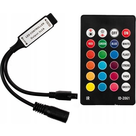 IR RGB-Controller, 24 Tasten, 72 W, Mini (1/3)