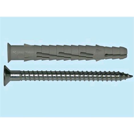 Tasselli Nylon Prolungati con Vite Brixo BFUR 10x80 T: spessore max. mm 10 Cf. 50 Pz