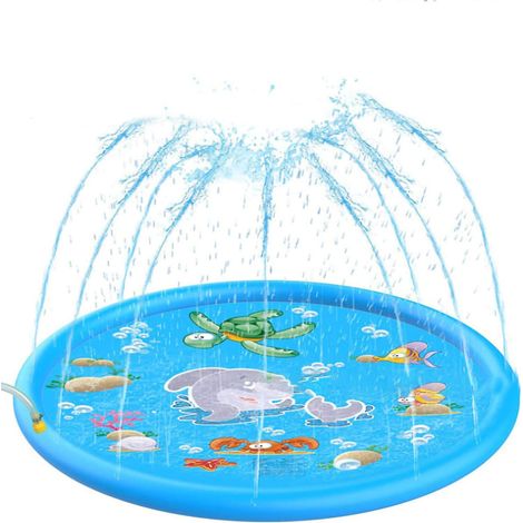 Tapis d'éclaboussures pliable en PVC sans odeur pour enfants - Matelas gonflable alphabet extérieur portable (1/5)