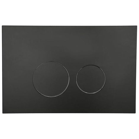 FugaFlow Eccelente Press Plaque de déclenchement DualFlush pour bâti-support Geberit UP320 ABS Rond Noir mat