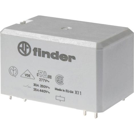 Finder 66.82.9.024.1000 Relè ad innesto 24 V/DC 30 A 2 scambi 1 pz.