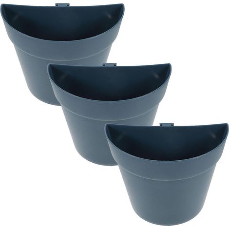 Ensemble de 3 pots de fleurs muraux en demi-cercle pour le rangement (1/5)