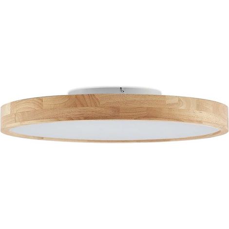 [GEBRAUCHT] B-Ware Lindby Deckenlampe Deckenleuchte LED Lanira Holz Fernbedienung dimmbar CCT (1/2)
