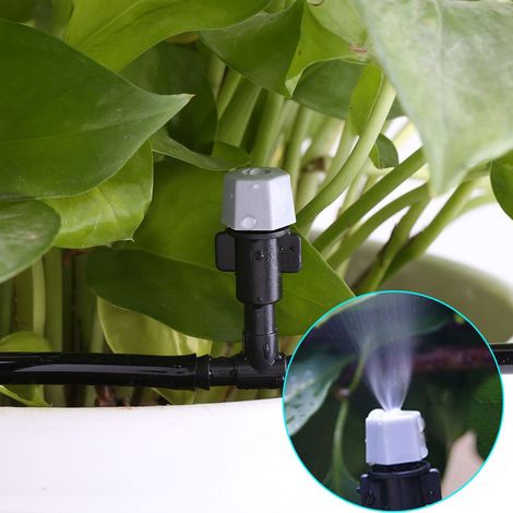 Eosnow Système de refroidissement par brumisation d'eau, tuyau d'arrosage, buse d'arrosage, ensemble de Micro-Irrigation pour jardin et Patio, 15M (1/5)
