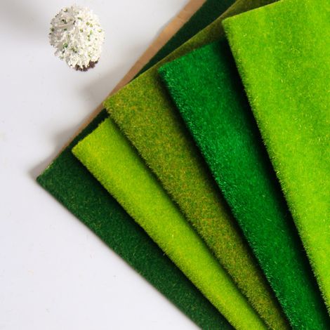 Tapis de gazon artificiel décoratif, prairie miniature, tapis de construction pour jardin, décoration 100 x 40 cm (1/5)