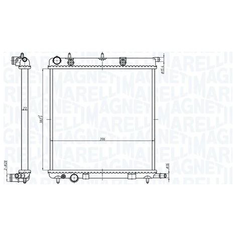Radiateur, refroidissement du moteur Magneti Marelli 350213819000 MERCEDES-BENZ