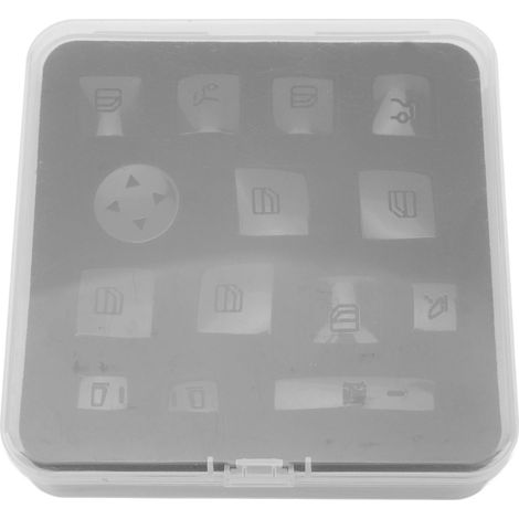 14 pièces autocollants bouton lève-vitre noir brillant décoration interrupteur vitre électrique remplacement pour Mercedes Classe A B C (1/5)