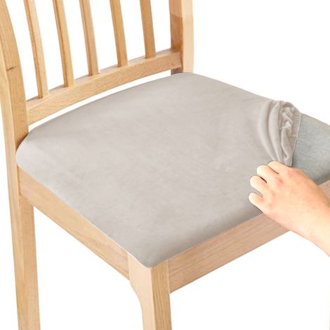 COPRISEDILE 40x40cm VELLUTO ELASTICO BEIGE FRESCO [60S-CP]