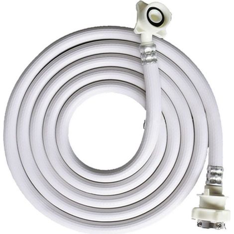 Tuyau d'arrivée d'eau pour machine à laver, rallonge universelle, tuyau d'injection d'eau, raccord de rallonge blanc -AquaForge (1/5)