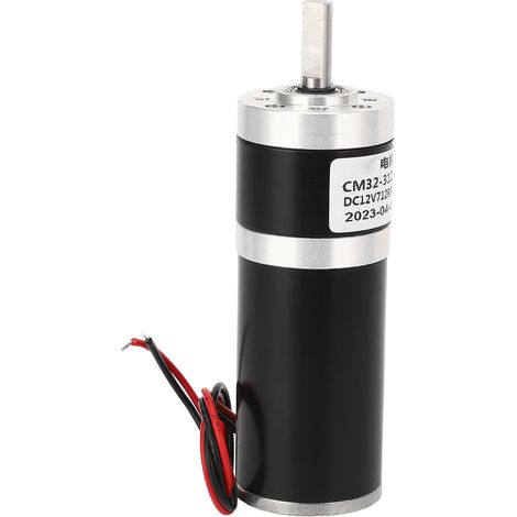 12-V-Gleichstrom-Getriebemotor, 712 U/min, D-Welle, Aluminiumlegierung, Kupferwicklung, hohes Drehmoment, geräuscharm, Drehzahlreduzierer (1/5)