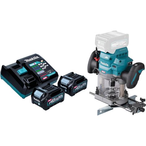 Makita RP 001 GD201 Fresadora sin cable 40 V máx. 12 mm sin escobillas + 2x batería recargable 2,5 Ah + cargador (1/5)
