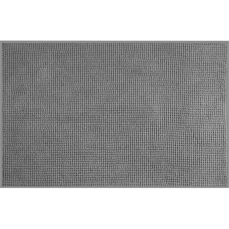 Tapis de salle de bain CHENILL 50x80cm, 100% polyester, gris (1/4)