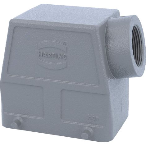 HARTING Han 32A Capot haut, 1xPG21 sortie de câble latérale, pour 2 étrier (sur la partie inférieure) Presse-étoupe PG21 Plage de serrage 11,0 mm - 18,0 mm - 1 Stück (1/3)