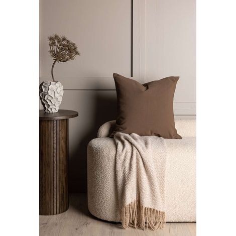 Celine taie d'oreiller 50x50cm marron foncé.