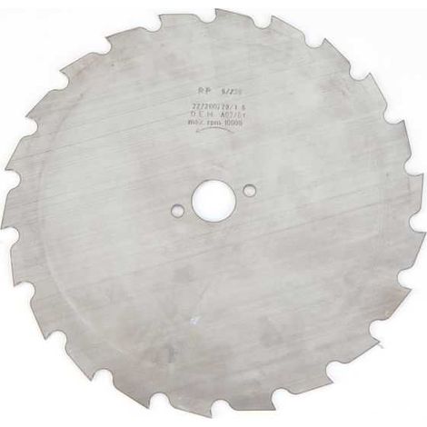 Lame disque 22 dents débroussailleuse. Gouges. Ø 200 mm. Alésage 20 mm. Epaisseur 1,6 mm (1/3)