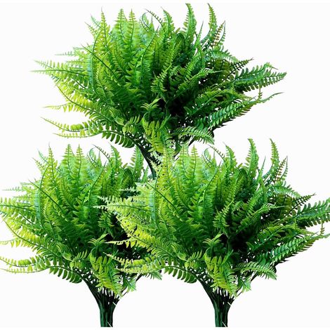 Lot de 15 fougères de Boston artificielles pour extérieur Plantes Vertes Plantes de Balcon pour décoration de Table, Jardin, Vase, Mariage, fête (1/5)