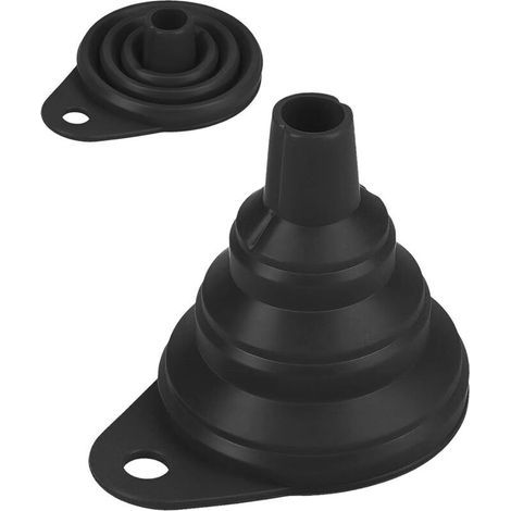 Embudo de silicona, embudo de silicona plegable para botellas de agua, aceites, líquidos y polvos, herramienta práctica para reemplazar embudos. (1/5)