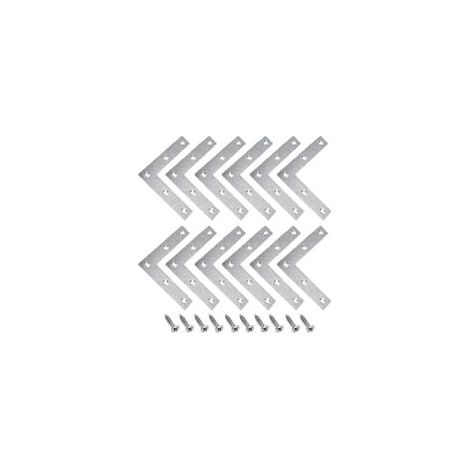 Equerre Metal Plate 15 Pièces en Acier Inoxydable - Angle de Fixation Forme L, Plats Droits Support, Connecteur D'angle Plaque Perforée, 8080MM (1/5)