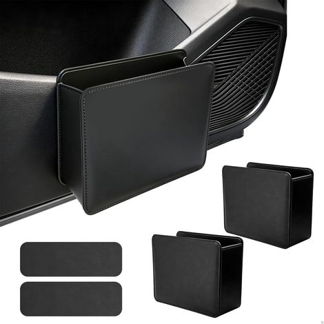 Auto Mülleimer 2er Set Nappa Leder, Universal, Aufbewahrung & Organizer