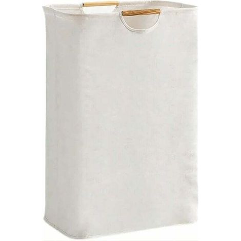 Grand panier à linge de 72 L, panier à linge avec poignée, panier à vêtements pliable et imperméable pour chambre à coucher, salle de bain, jouets, voyage, beige-Karteo (1/5)