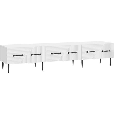 TV Cabinet High Gloss White 147 x 34.5 x 30 cm Engineered Wood vidaXL