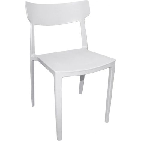 sedia da esterno elica garden "debby" in polipropilene bianco 46,5x49x80,5 cm