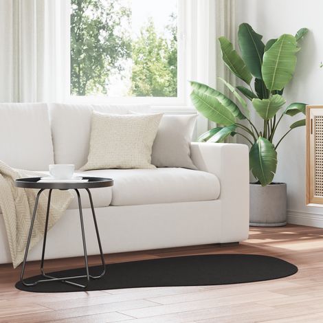 Teppich HUARTE Schwarz 80 x 150 cm Polyester vidaXL