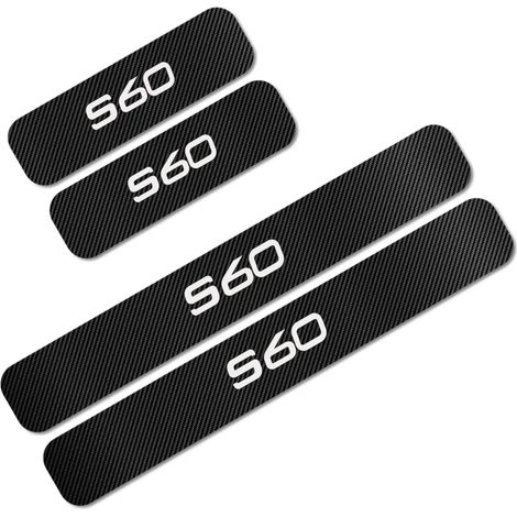 (Pour S60) Lot de 4 autocollants de protection de seuil de porte pour Volvo XC90,XC60 T6,S60,XC40,V40,V60,V50,S40 AWD,V90 et S90 (1/3)