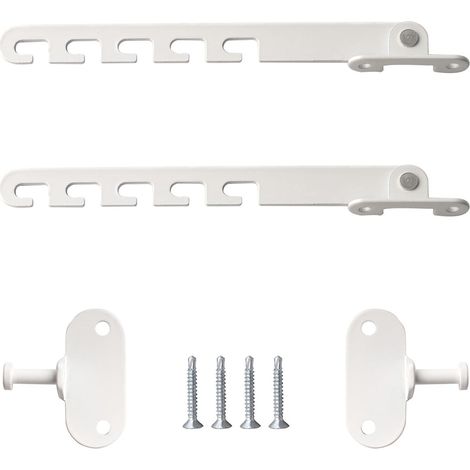 CCYKXA 2pcs 18cm Window Restrictor No Drilling Window Lock Open and Door Locks with 4 Screws Window Block to Adjust Window Opening (White) (1/5)